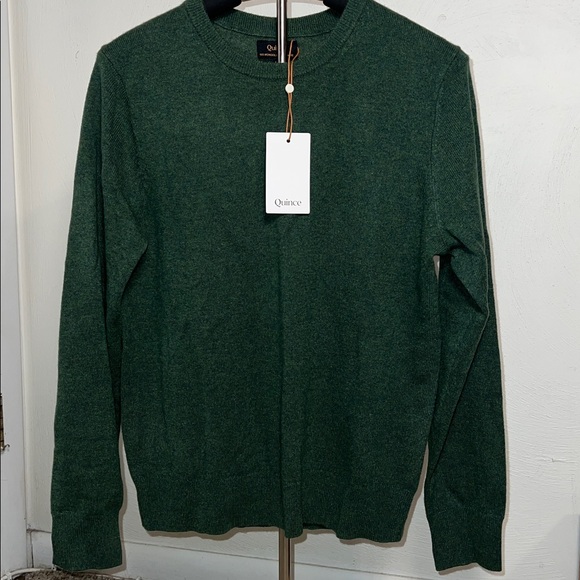 Quince Women’s Forest Green Crewneck Sweater - Picture 2 of 9